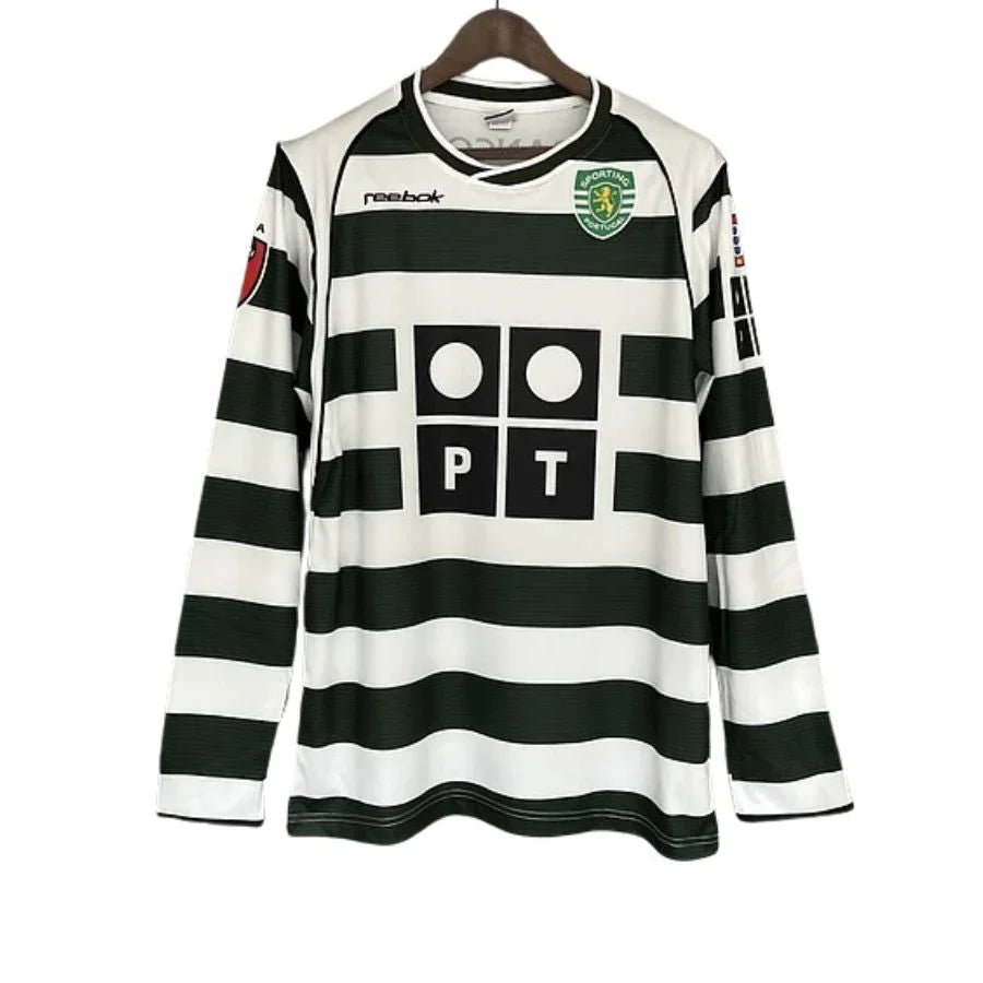 Sporting Home Long Sleeve Retro Jersey 2002/03