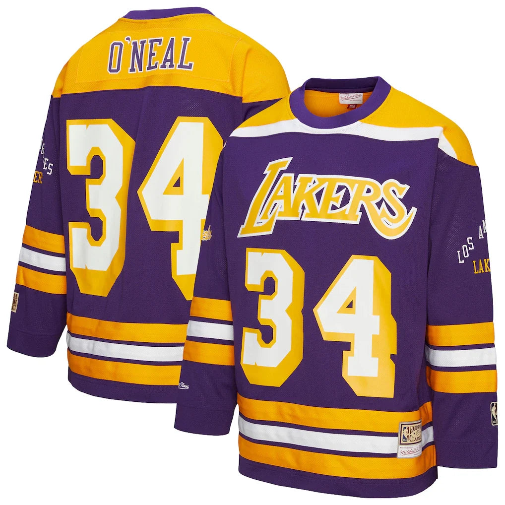 Shaquille O'Neal Los Angeles Lakers Unisex Maxxed Out Fashion Hockey Jersey - Purple