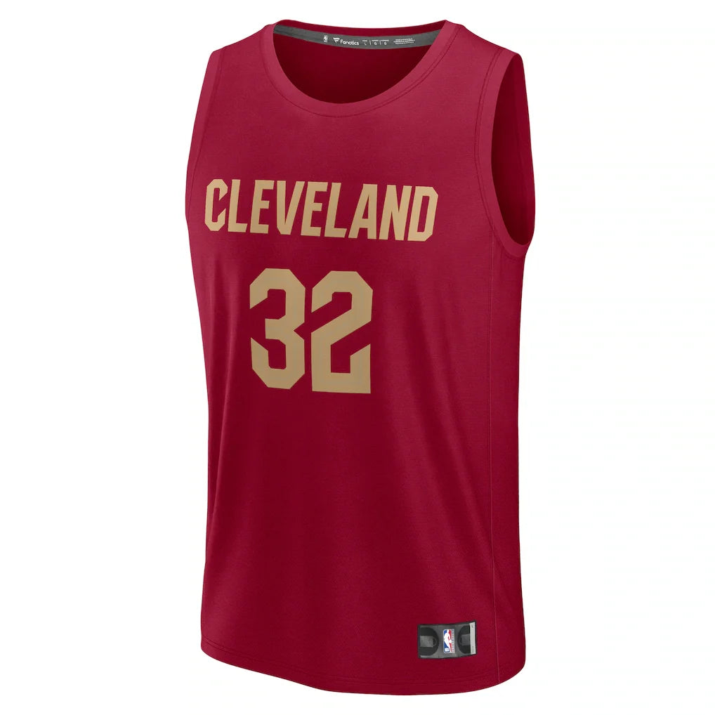 Dean Wade Cleveland Cavaliers Fanatics Fast Break Player Jersey - Icon Edition - Wine